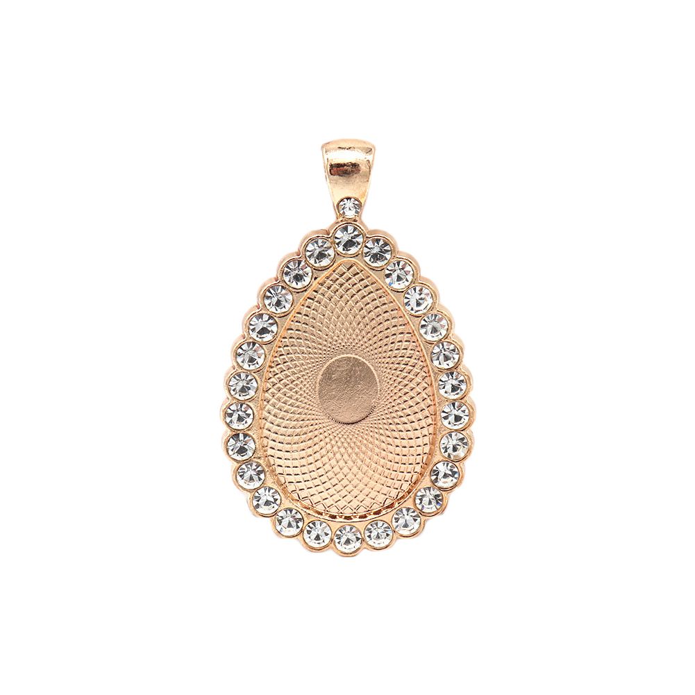 15Pcs Geometric Rhinestone Inlaid Tray Pendants Dangles for Making Jewelry Drop