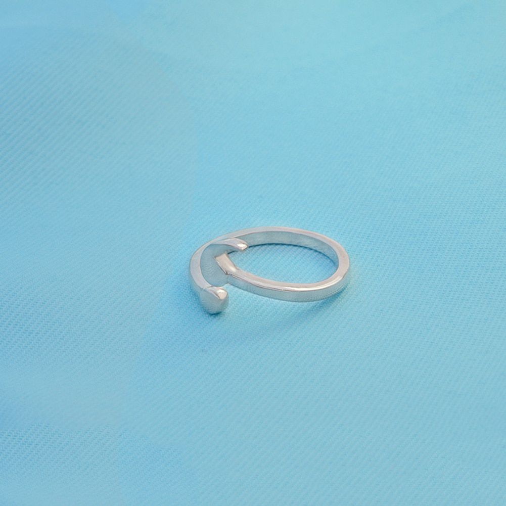Fashion silver color Pause Semicolon Open Rings For Women Girl Inspirational Suicide Depression Awareness Jewelry Strength