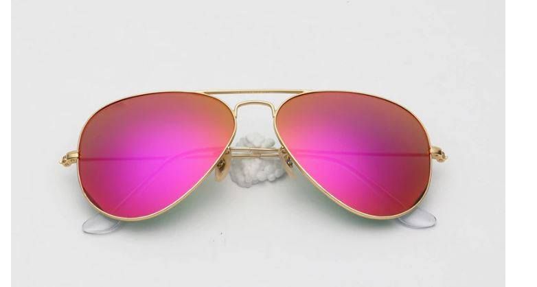 Women Fashion luxury Metal Frame Mirrore Sunglasses