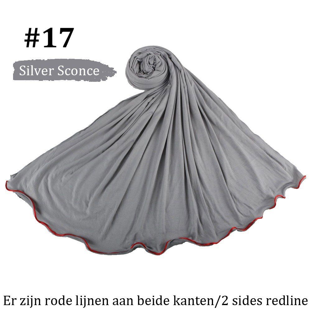 2 redline soild color stretch jersey cotton scarf hijab for muslim  female head wrap scarves turban foulard femme musulman