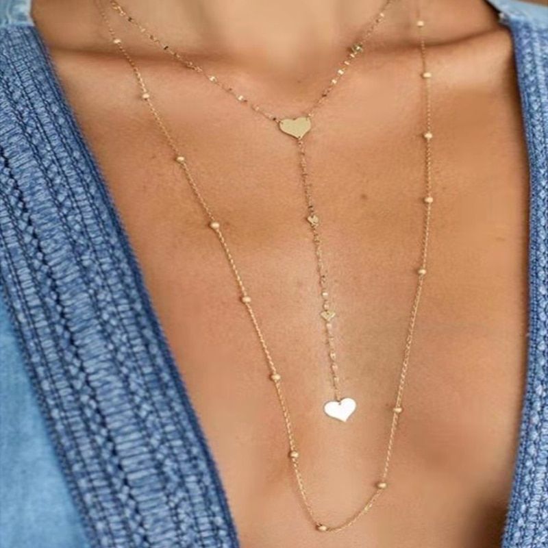 Tocona Boho Antique Silver Color Elephant Leaf Whale Tail Pendant Choker Necklaces Multi Layer Necklace Collar for Women Jewelry