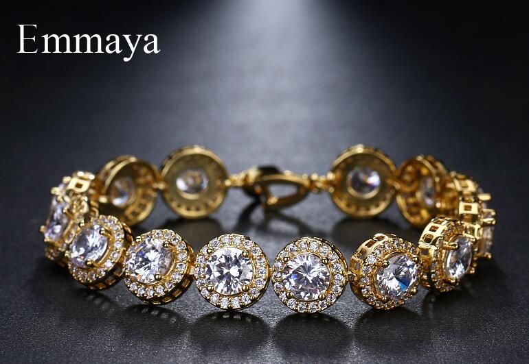 Bettyue Brand Hot Fashion Luxury AAA Cubic Zircon Three Colors Roundel Setting Jewelry Bracelets For Woman Wedding Party Gift