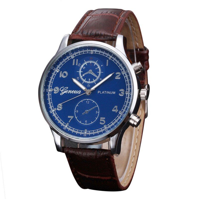 Luxury Men's Watch Retro Design Leather Band Analog Alloy Quartz Wrist Watch Men Male Clock Relogio Masculino montre homme 2019