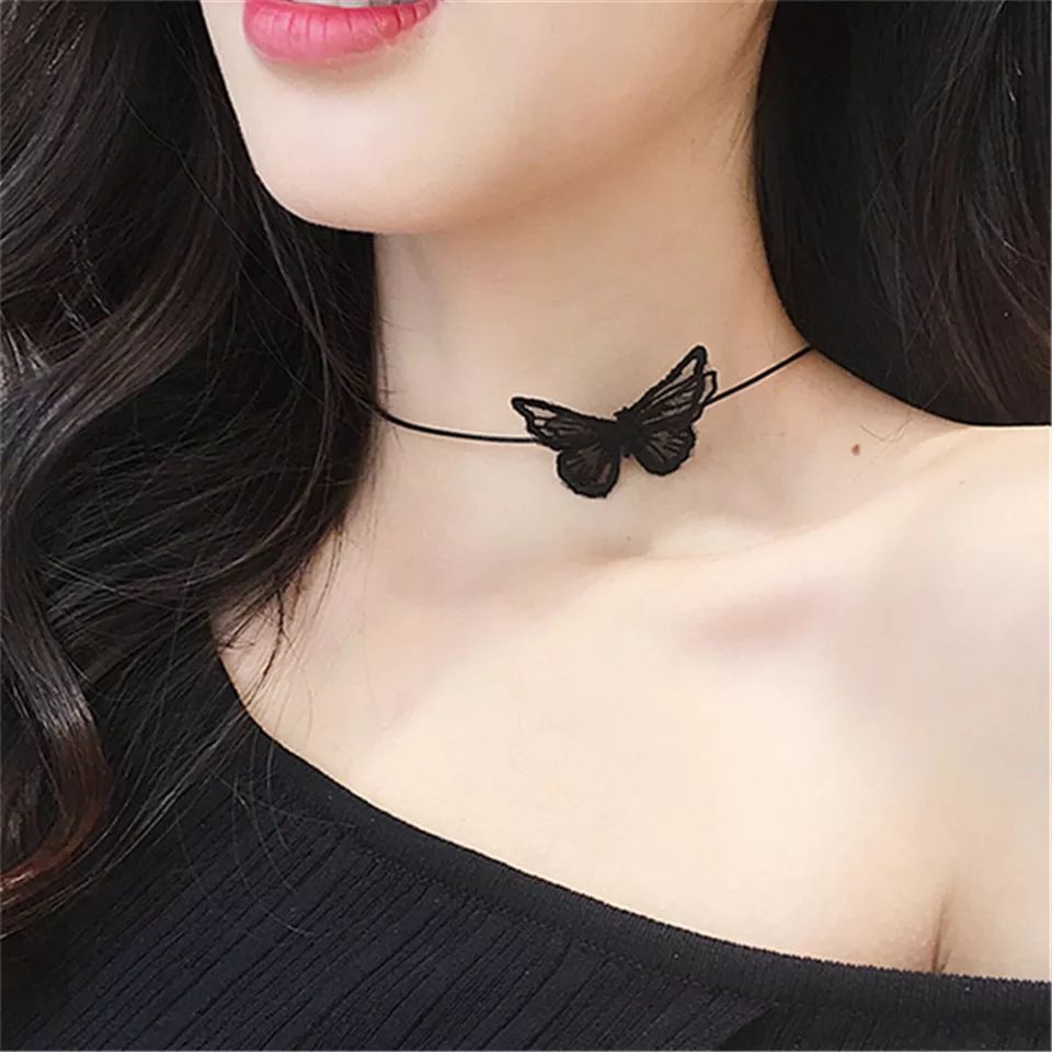 Ajojewel Lace Butterfly Choker Necklace Charm Fashion Elegant Temperament  Jewelry Women Accessories Wholesale - Necklace