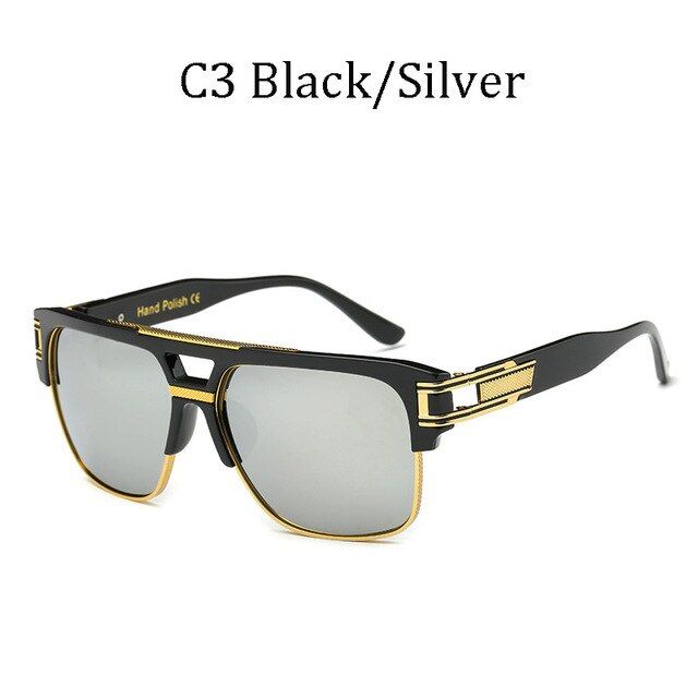 6626 C3DPZ Luxury brand design Fashion Classic grandmaster four Style Gradient lens Sunglasses Men Vintage Sun Glasses Oculos de sol