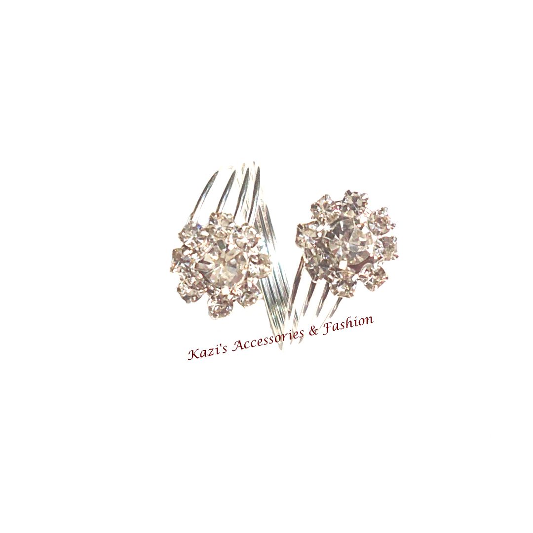 Double  Sliver Plating With Lock Stone Finger Ring for Women and Girls.