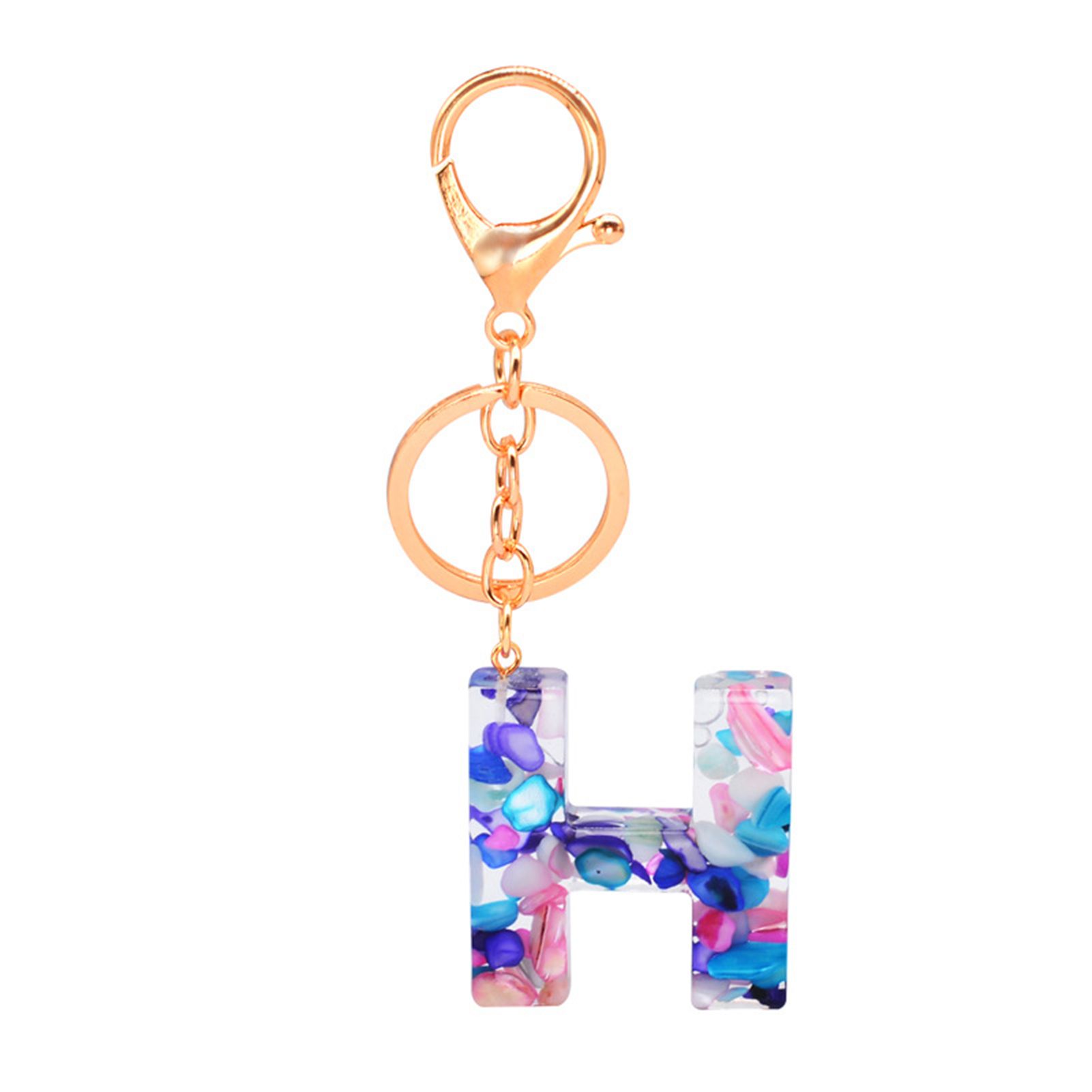 Letter Keychains Creative Hollowed-Out English Alphabet Keyring
