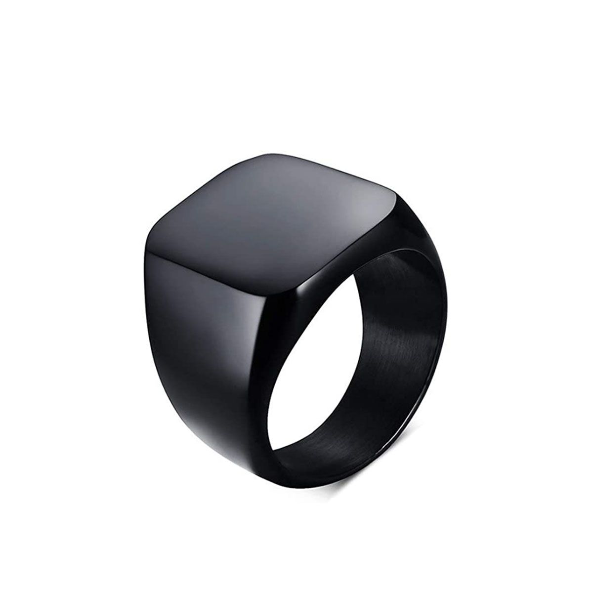 Men's Black Rock Punk Rings Cool Fashion Individuality Signet Ring for Men Party Jewelry