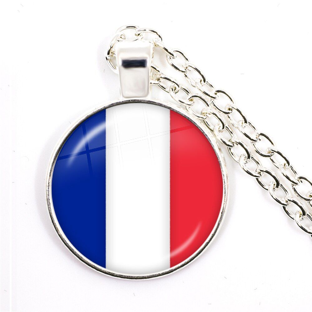 National Flag Pendant Necklace France Poland Puerto Rico Montenegro Angola Senegal Philippines Japan Jewelry Women Girls
