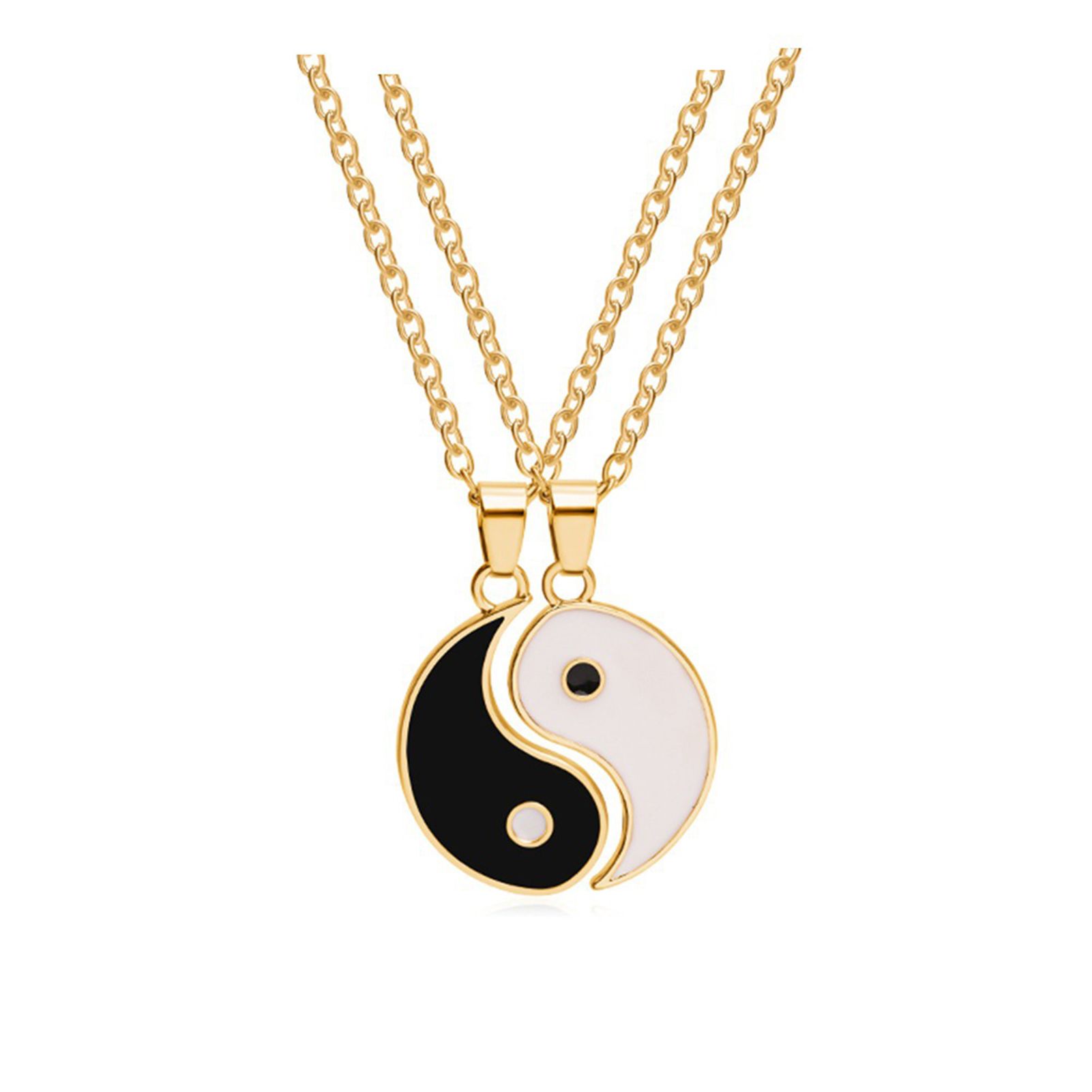 Drop Neckles Smooth Surfe Yin Yang Pendant Choker Neckles