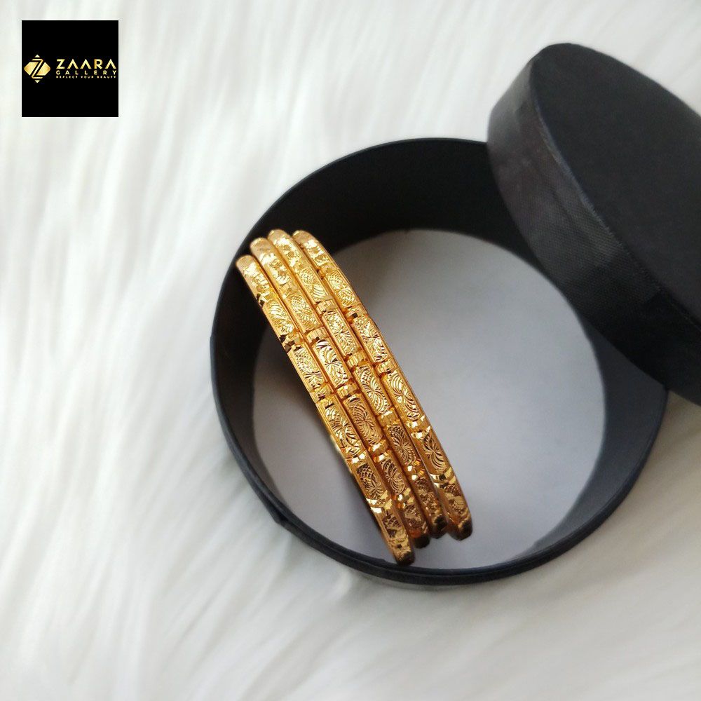 City Gold/ Gold Plated Metal Bangles (Indian) For Women - 4 Pieces Model-IGP9050