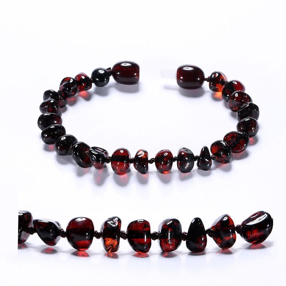 Baltic Amber Teething Bracelet/Anklet for Baby - Simple Package - Lab-Tested Authentic - 4 Sizes - 10 Colors