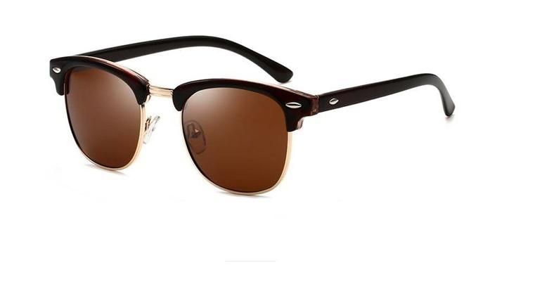 Classic Half Metal Polarized Sunglasses men Brand Designer Glasses