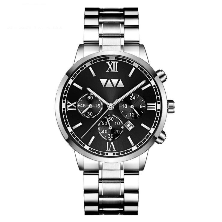 Fashion Men Business Quartz Watch Waterproof Calendar Steel Smart Watches for Men