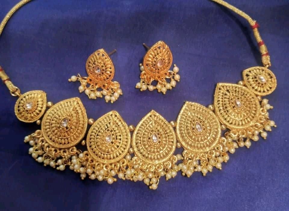 Indian joypuri Traditional Choker Necklace Set For Women / Girls