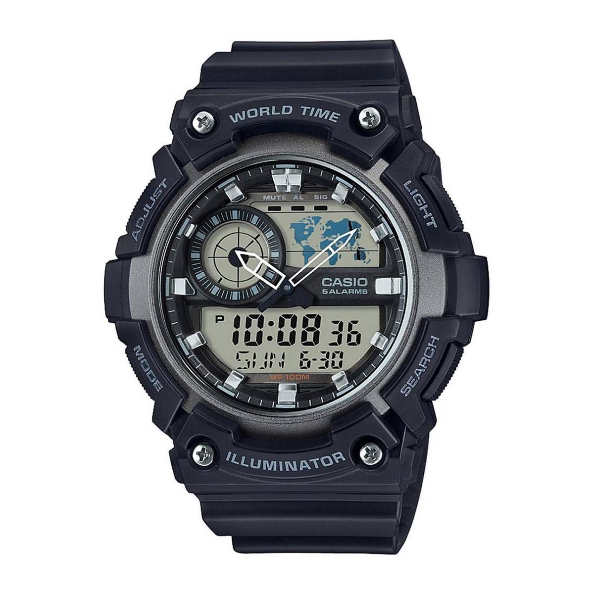 Casio Youth AEQ-200W-1AVDF Analog-Digital Wrist Watch For Men - Black