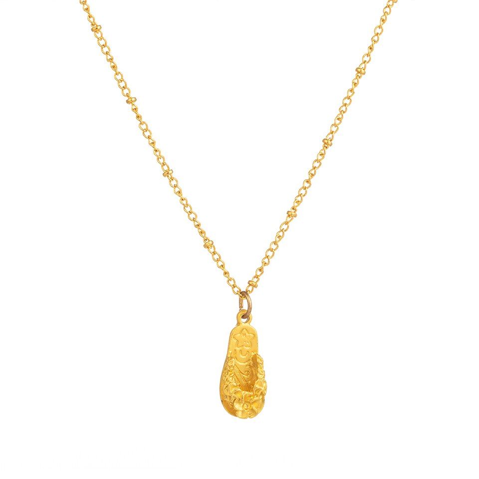 Charming Exquisite Golden Copper Coins Shape Pendant Necklaces For Women And Men Christmas Presents For Family Neck Accessories