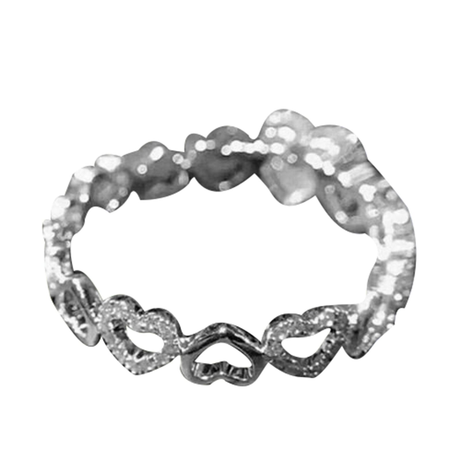Ring Delicate Rhinestone Alloy Exquisite Engagement Heart Ring Jewelry for Daily Use