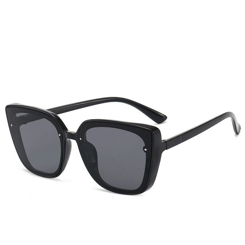 Black black2020 women's sunglasses Korean version of large-frame female thin face lady eyeglasses fashion polygon madam glasses