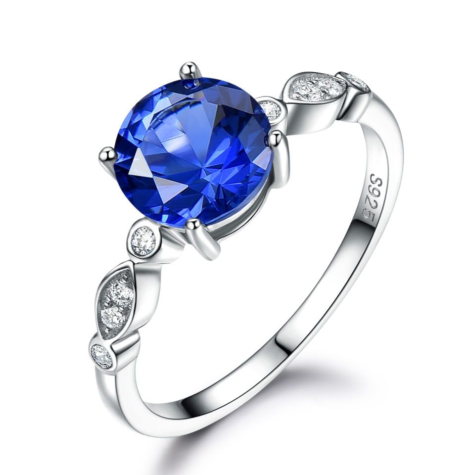 UMCHO Sky Blue Topaz Silver Ring Female Solid 925 Sterling Silver Rings For Women Wedding Band Birthstone Aquamarine Gemstone