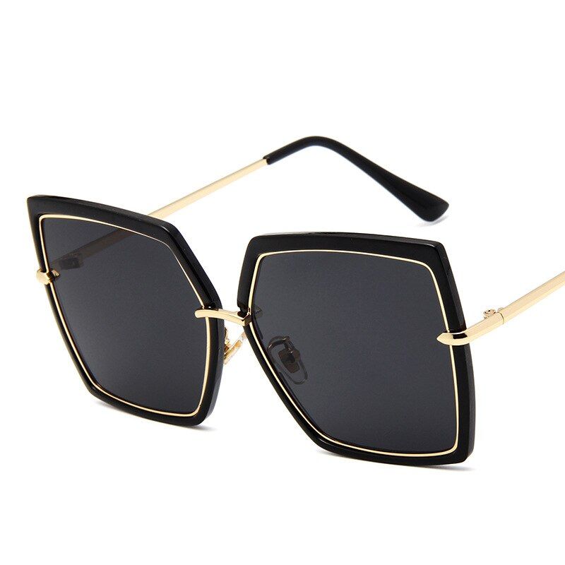 C1Higodoy Retro Metal Oversized Goggle Sunglasses Men 2019 Mirror Glasses Personality Vintage Polygon Women Sunglasses Uv400 Gafas
