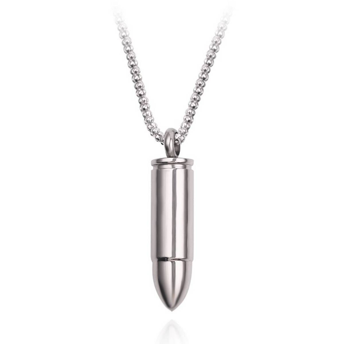 Men Gothic Vintage Open Bullet Punk Pendant Necklace Black Gold Silver Color Choker Jewelry Male Friendship Gift