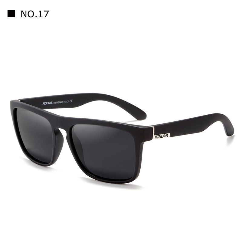 NO17With Package2021 20 Colors KDEAM Mirror Polarized Sunglasses Men Square Sport Sun Glasses Women UV gafas de sol Metal hinge UV400 KD156