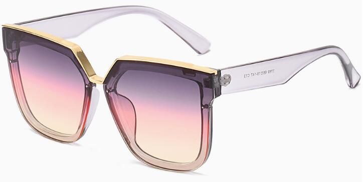 C4 purple pink2020 Square Sunglasses Women Brand Designer Retro Top Metal Sun Glasses Fashion Gradient Shades Lunette De Soleil Femme