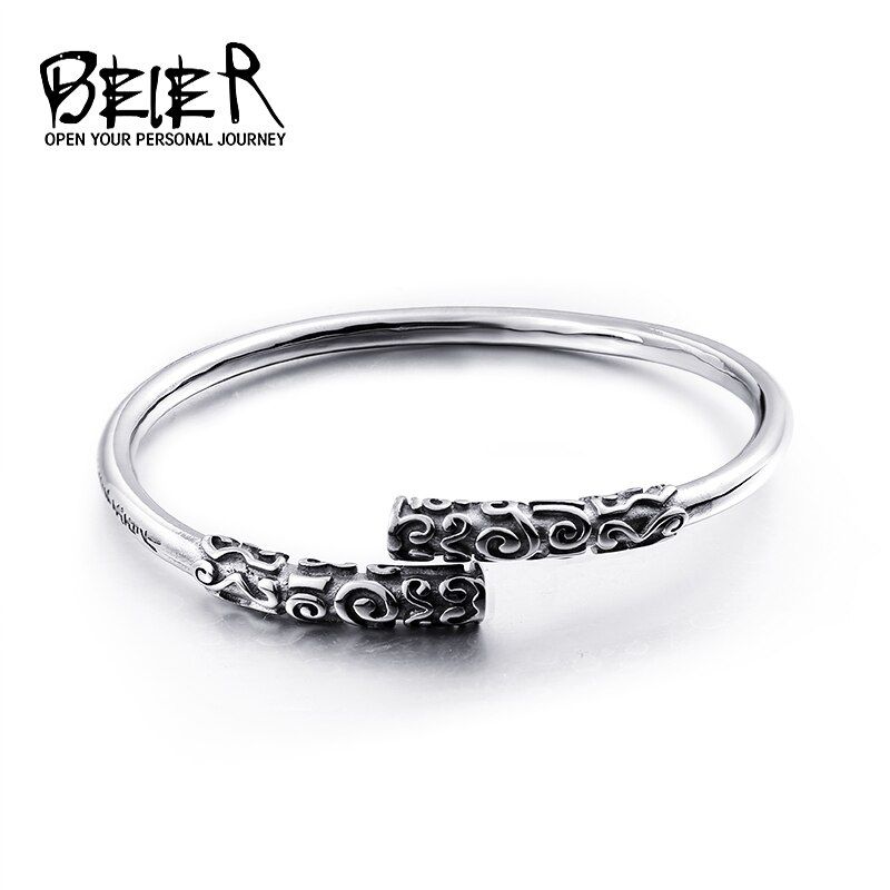 Beier store 316L Stainless Steel Bangles for women and men screw fashion jewelry LLBRG-001G
