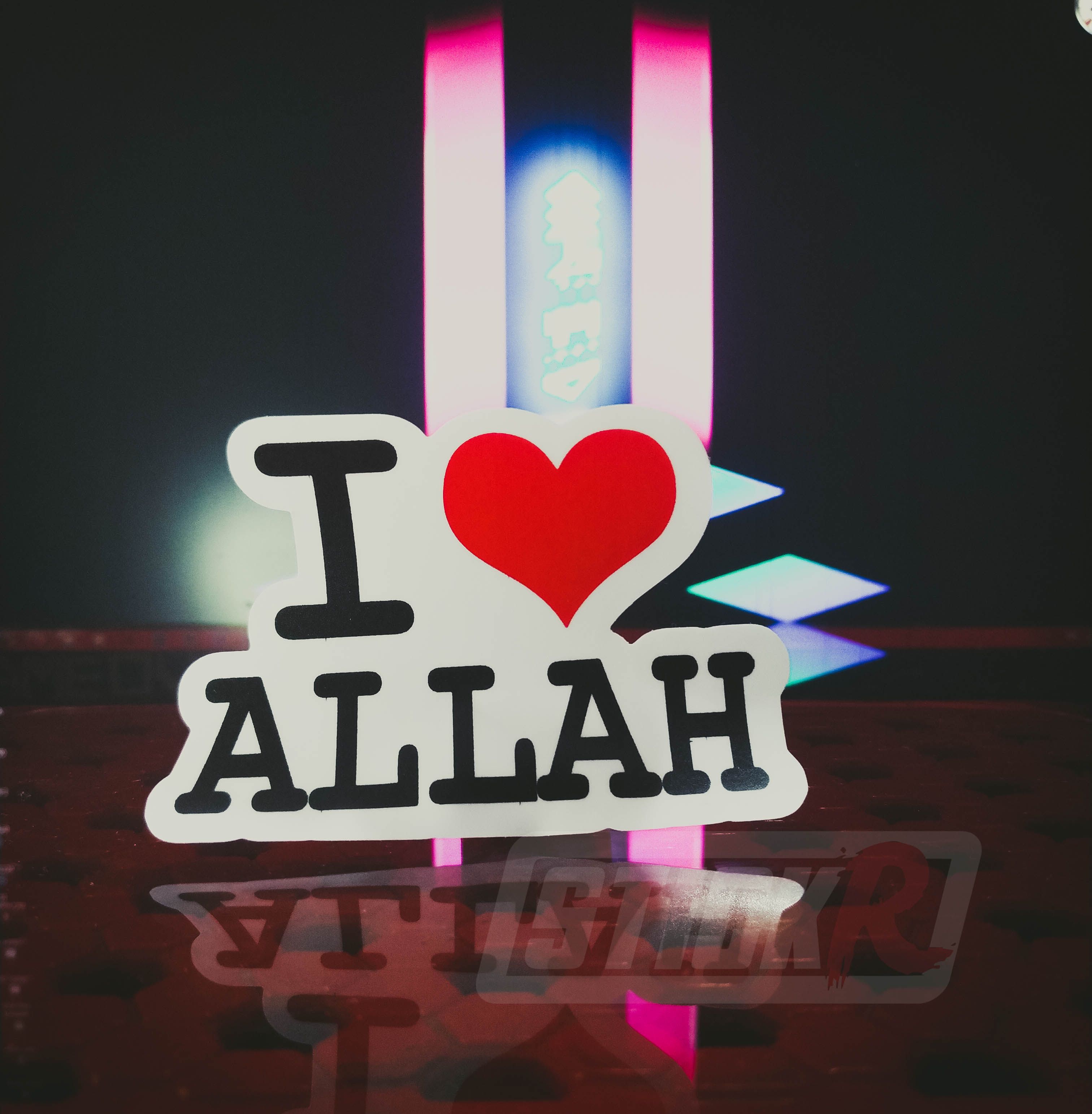 I LOVE ALLAH STCKER