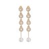 Fashion Rhinestone Ball Tassel Ear Stud Long Drop Earrings Women Jewelry Gift