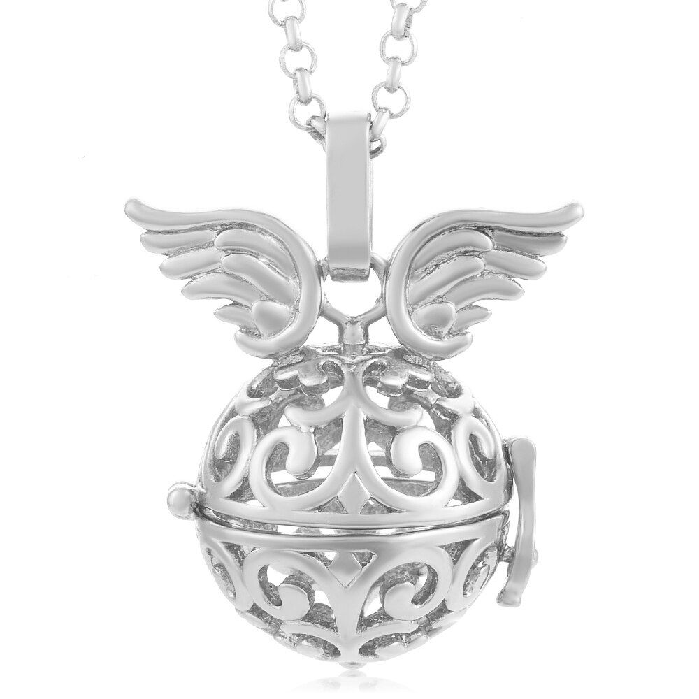 1PC Angel Caller Pendant Necklace Pregnancy Chime Ball Harmony Bola Cage Pendant Necklace for Pregnant Women VA-013