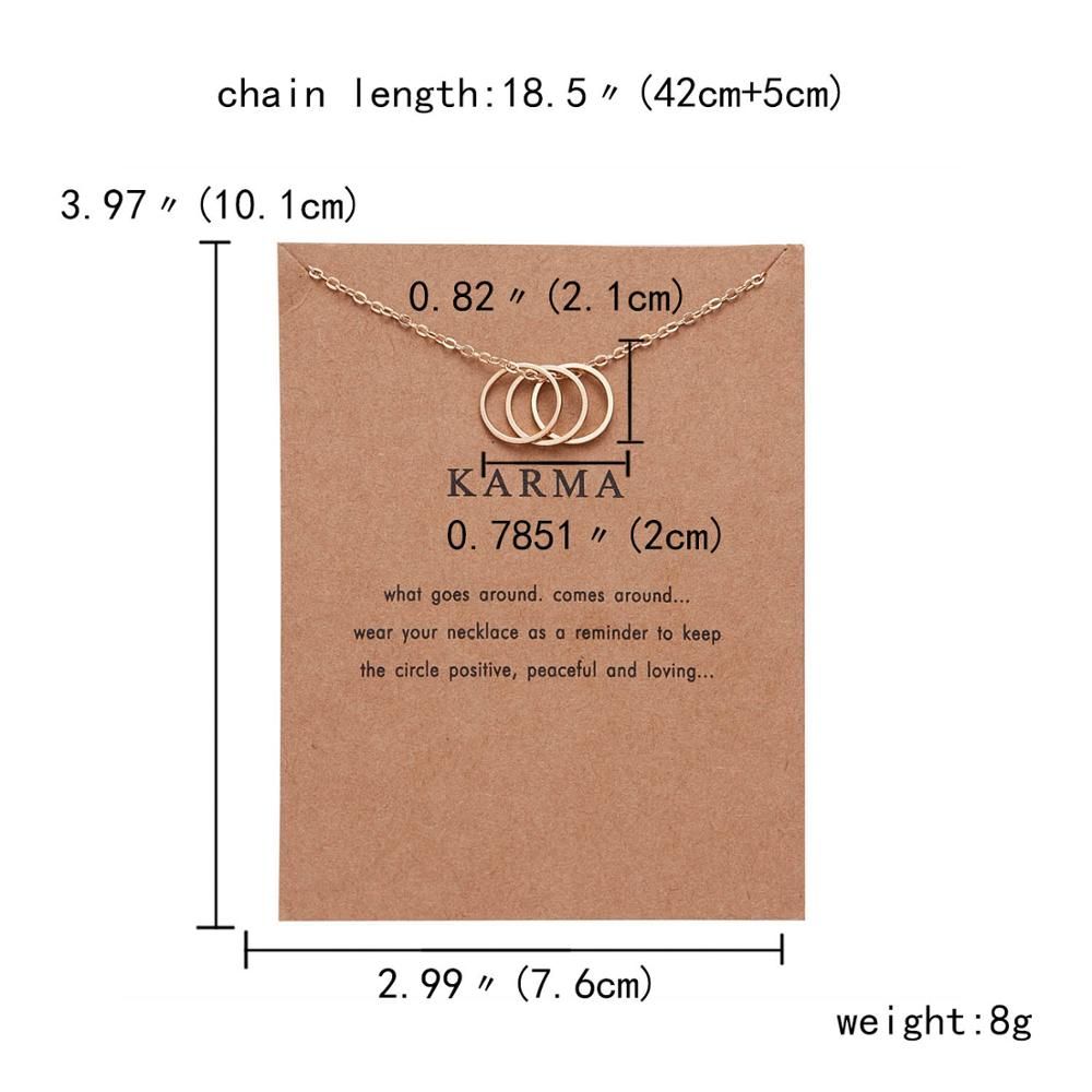 1PC Simple Round Compass Elephant Bird Leaf Pearl Pendant Link Chain Necklace With Cardboard Charm Jewelry Gift For Women Men