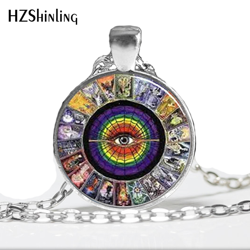 HZ--A305 Tarot Card pendant, Tarot Card Necklace,Glass Photo Cabochon Necklace, Tarot Card Jewelry HZ1(null)