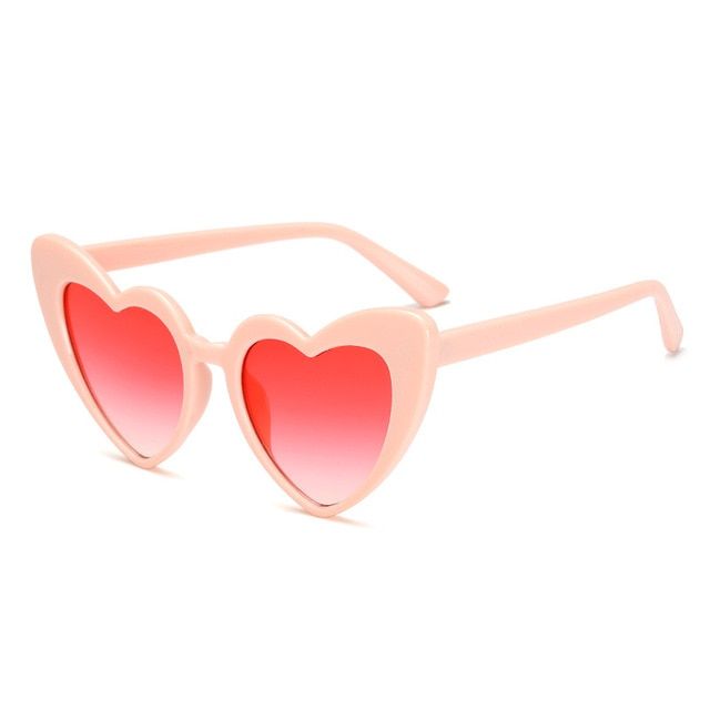 C5Brand Designer Vintage Sunglass Fashion Love Heart Sunglasses Women cute retro Cat Eye Vintage cheap SunGlasses red female