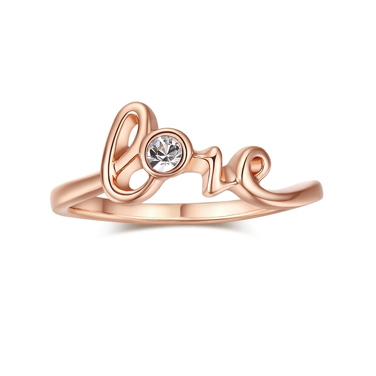 Double Fair Heart to Heart Romantic Rings Rose Gold/Silver Color Fashion Engagement Jewelry For Women Lovers HotSale DFR215M
