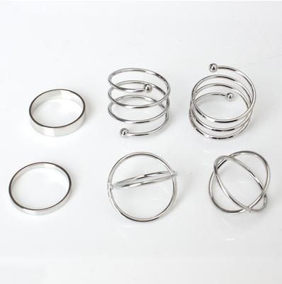 6Pcs Hot Unique Ring Set Punk Gold Color Knuckle Rings for women Finger Ring Ring Set Best Selling