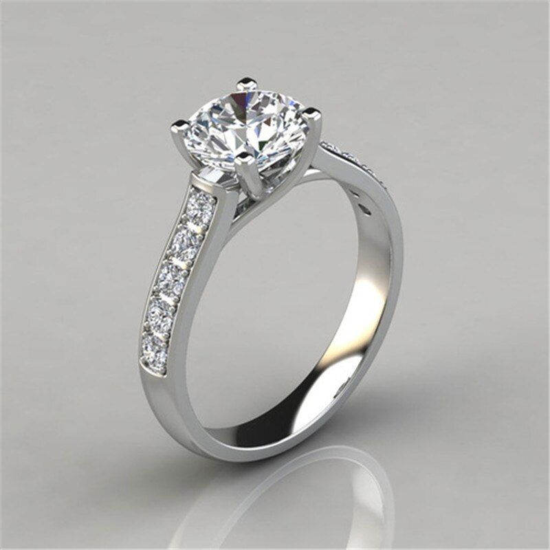 Modyle 2020  Fashion Crystal Engagement Claws Design Rings For Women AAA White Zircon Cubic rings Female Wedding Jewelry