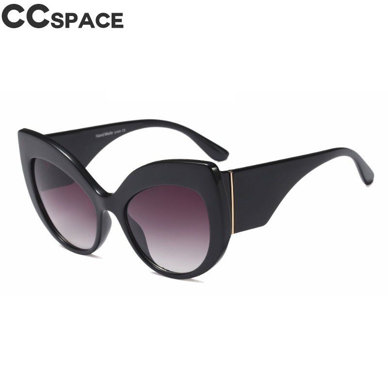 C1 black45616 Big Cat Eye Sunglasses Women Oversized Fashion Snakeskin Pattern Shades UV400 Vintage Brand Glasses