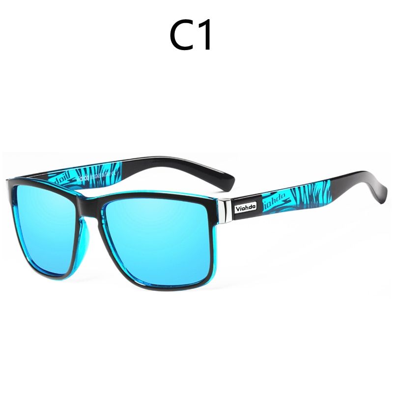 Viahda  Design larized Sunglasses Men Driving Shades Male Sun Glasses For Women Spuare Mirror Summer UV400 Oculos-C1-As picture show