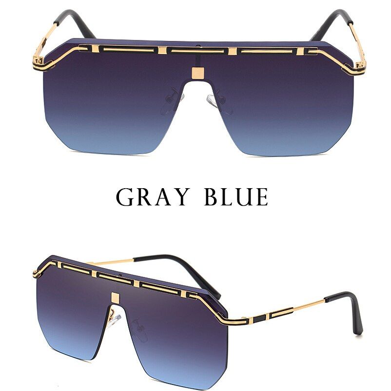 2021 The New Sunglasses For Men Fashion Rimless Sunglasses Vintage Square Glasses Gafas De Sol Zonnebril Heren Lunette Homme