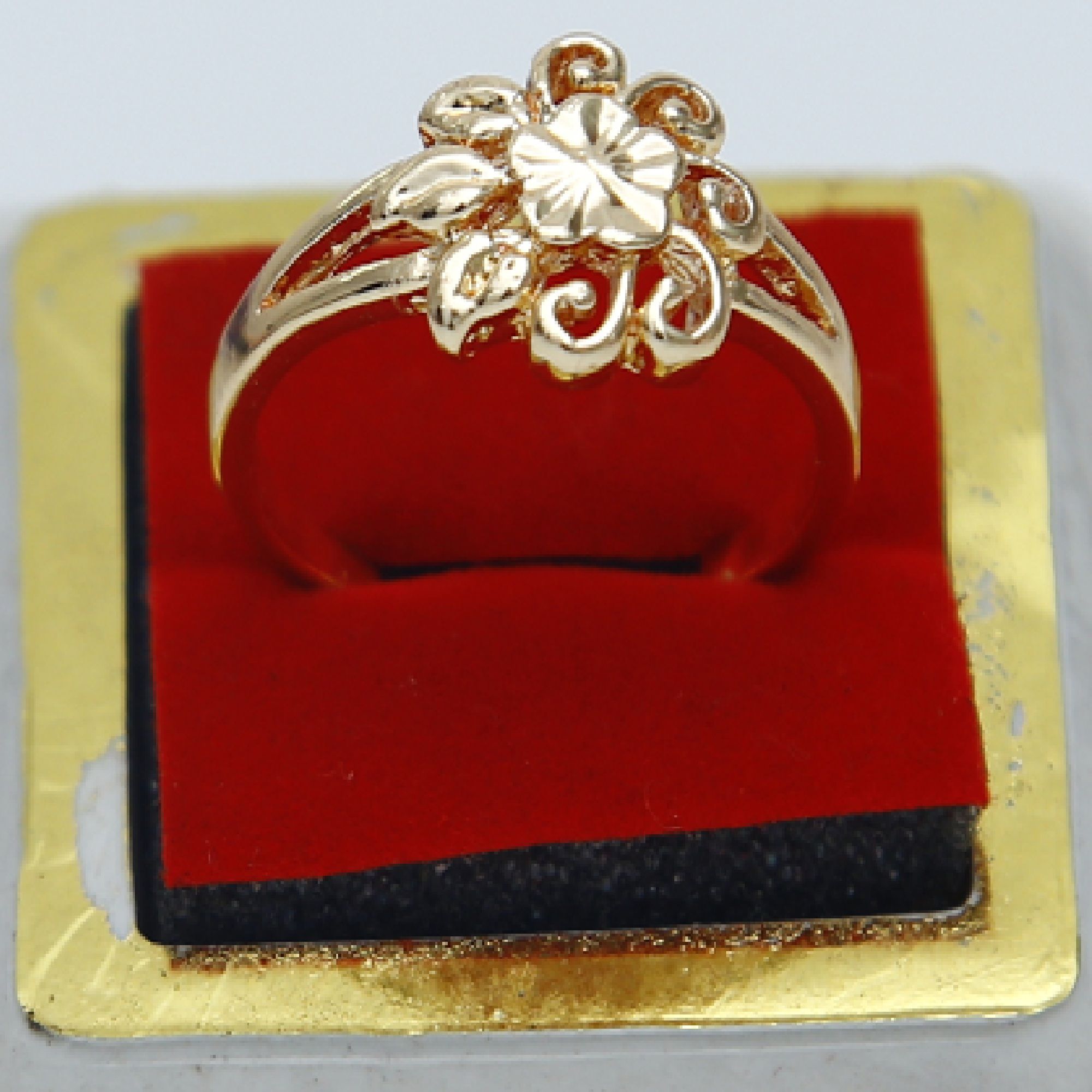 Finger Ring Flower Design Gold Plated For Women,Girl & Ladies -1pcs