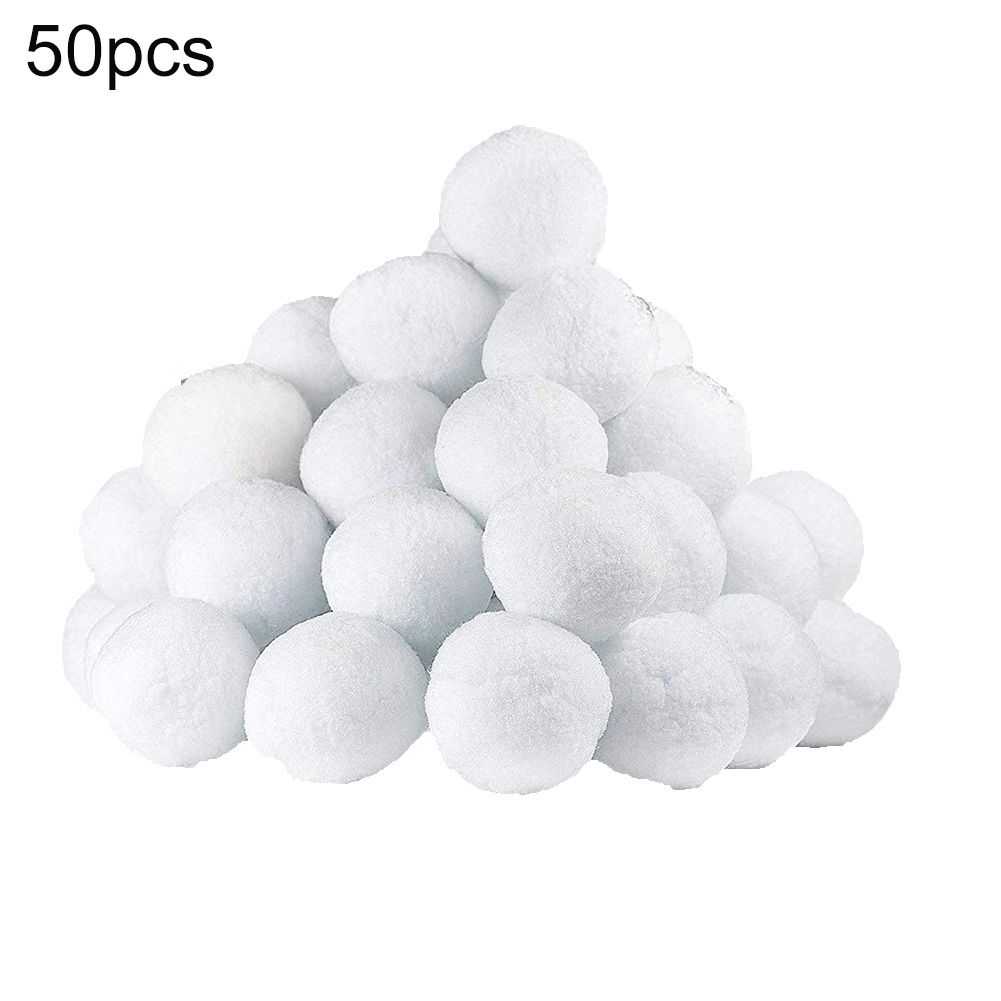 50Pcs 7.5cm Indoor Realistic Fake Soft Snowballs for Fight Game Christmas Fun