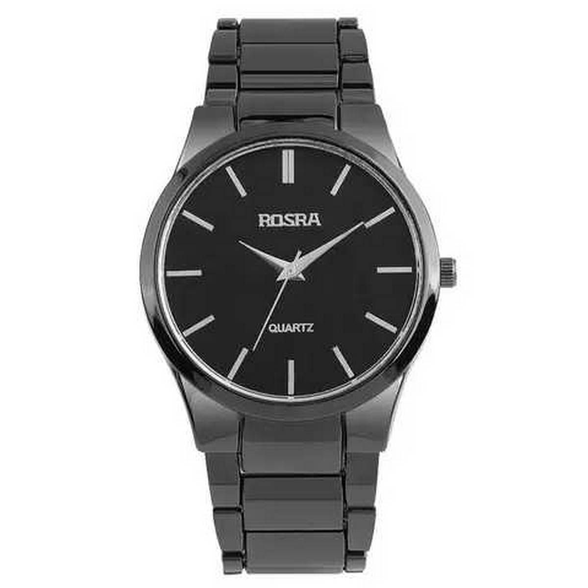 Stainless steel analog watch for men