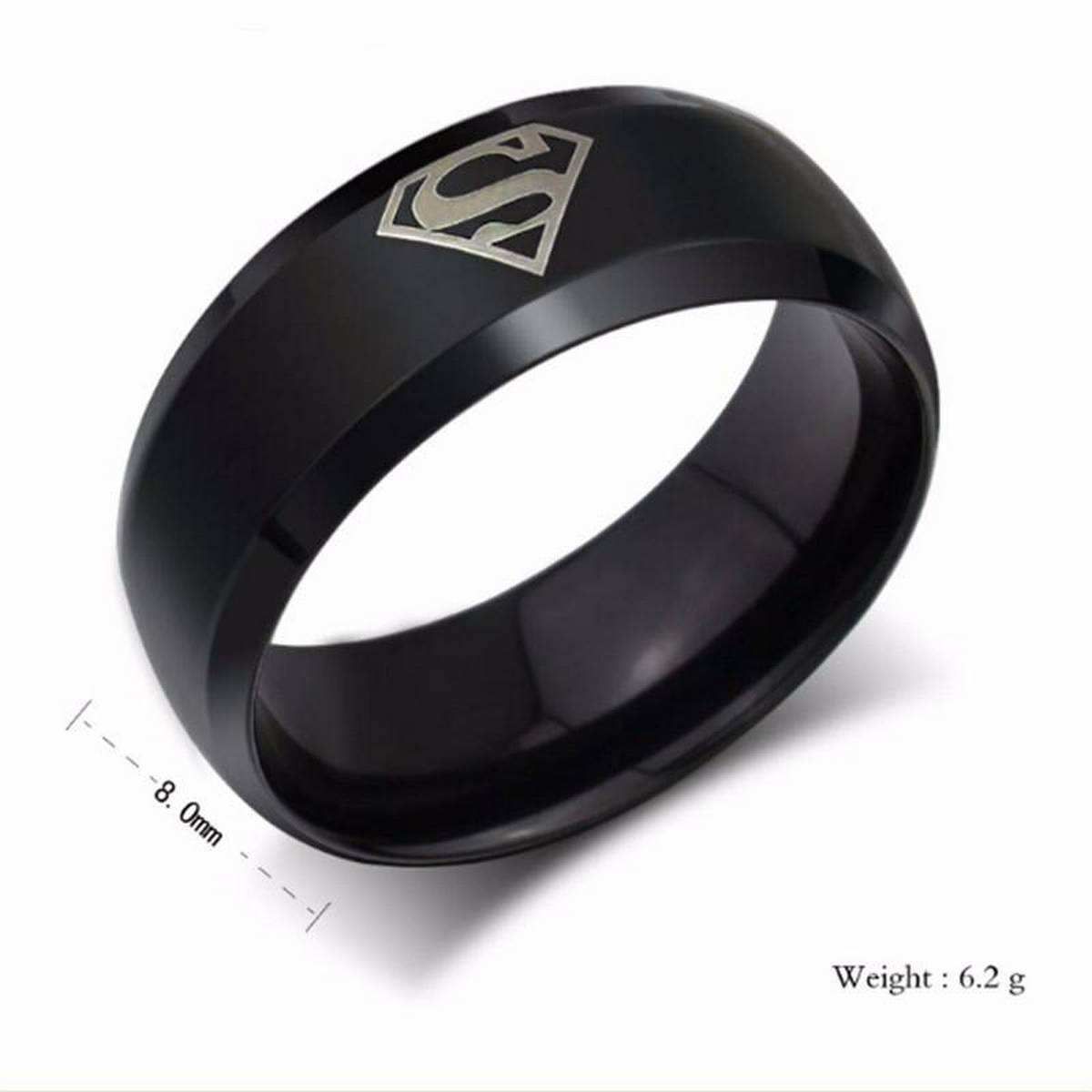 Men super man Ring Blue, Black, Golden, silver color