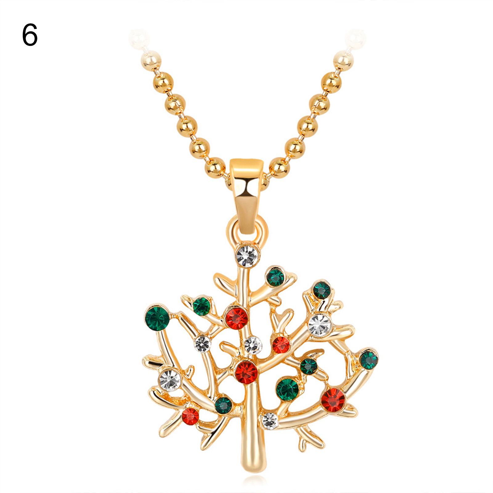 Necklace Bell Shiny Rhinestone Necklace
