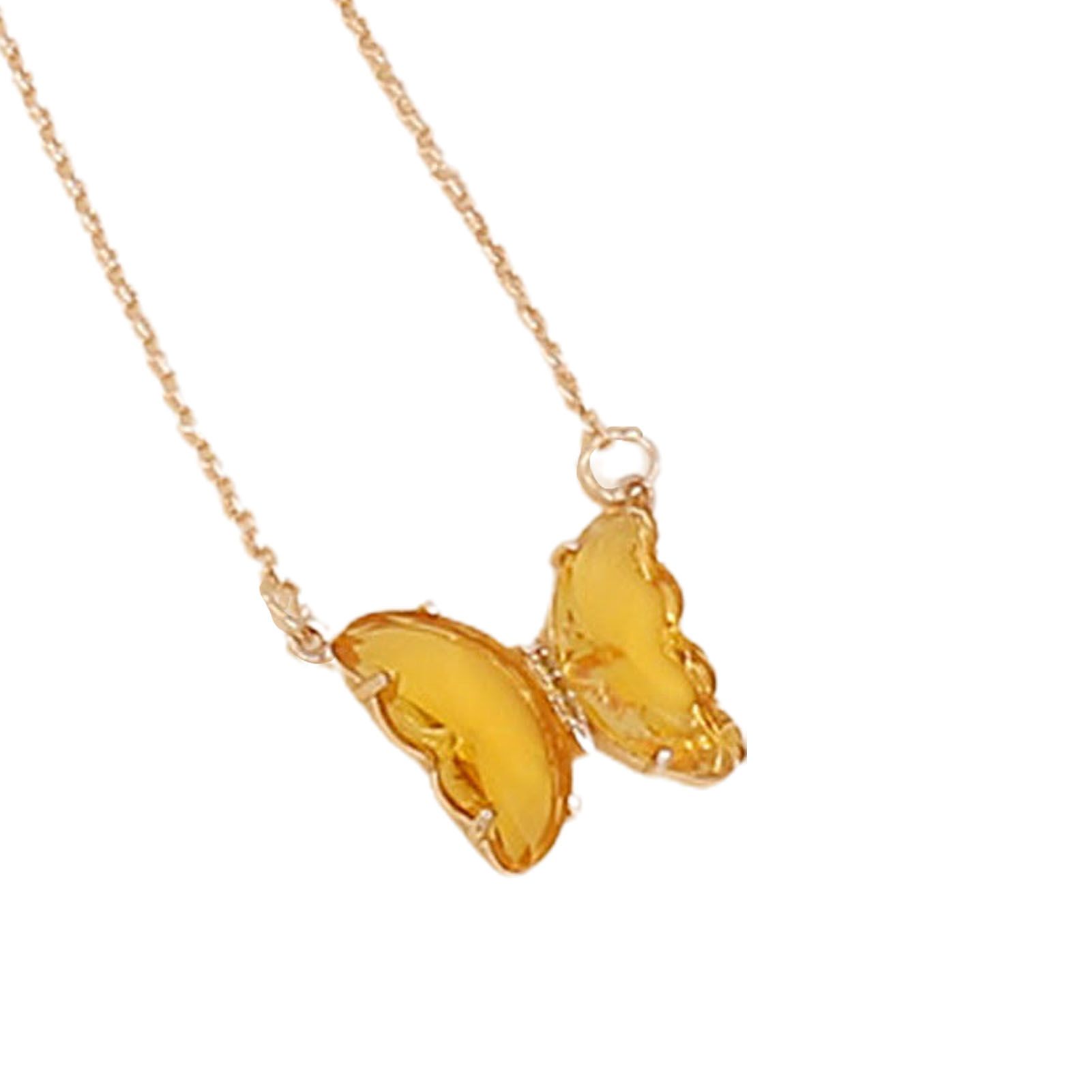 Clavicle Necklace Delicate Butterfly Pendant Women Necklace