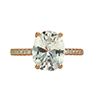 Creative Egg Shape Zircon Inlaid Shiny Finger Ring Party Women Jewelry Gift
