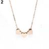 Women\'s Fashion Jewelry Three Love Heart Chain Pendant Statement Choker Neckle