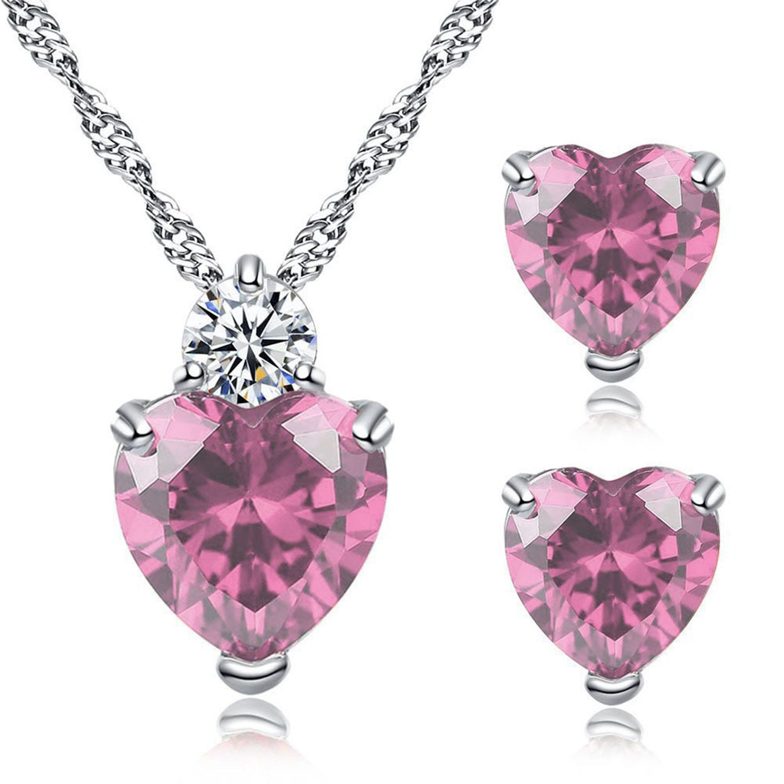 Women Neckle Set O Chain Lightweight Sparkling Neckle Earrings